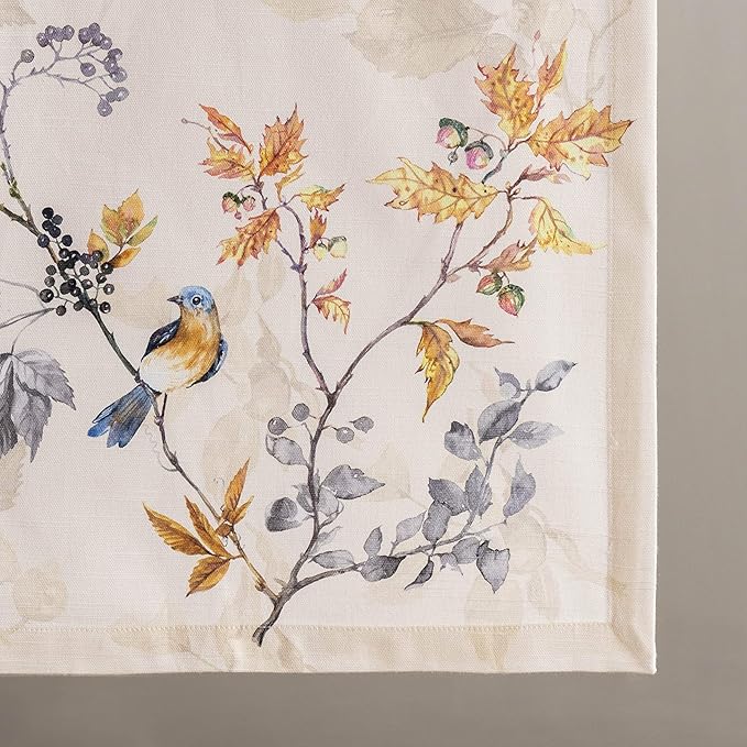 Maison d' Hermine Table Runner 100% Cotton Single Layer Table Runners 36 inches Long for Thanksgiving Christmas Decorations Home Kitchen Dining Party Wedding (Equinoxe - Beige, 14.5" x 36")