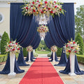 20ftx12ft Wrinkle Free Navy Blue Backdrop Curtain, 4 Panels 12FT Height Navy Blue Wedding Backdrop Drapes, Silky Polyester Back Drop Cloth for Birthday Photography Background Party Backdrop Draping