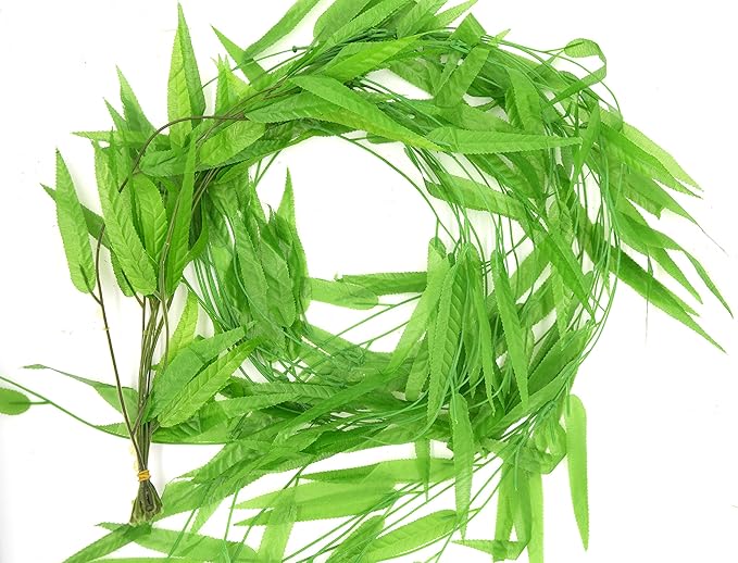 Bird Fiy 50 PCS 376 Feet Artificial Flower Greenery Wicker Rattan Vine Fake Foliage Leaf Flowers Plants Garland Garden Decoration