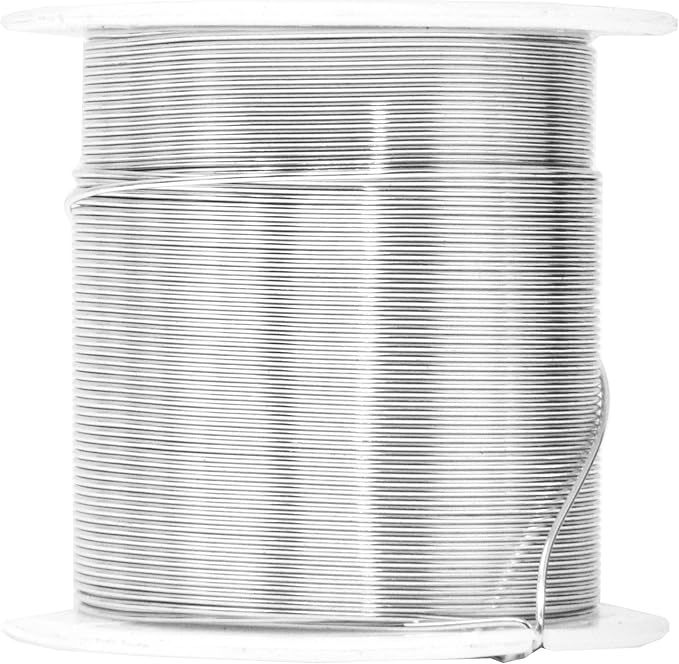 Mandala Crafts 22 Gauge Anodized Aluminum Craft Wire for Jewelry Making - 450 FT Colored Flexible Silver Copper Purple Gold Brown Red Wire - Bendable for Bonsai Armature Crafting Sculpting