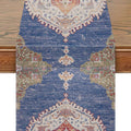 Snycler Table Runner Boho Table Runners Vintage Elegant Farmhouse Table Center Linen Decor for Home Dining Party Entrance (13x108 Inch) Navy Blue