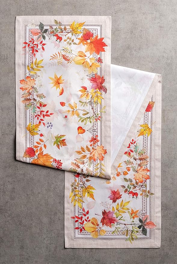 Maison d' Hermine Table Runner 100% Cotton Single Layer Table Runners 90 inches Long for Thanksgiving Christmas Decorations Home Kitchen Dining Party Wedding (Amarante, 14.5" x 90")