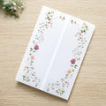 PONATIA 50PCS Vellum Jackets for 5x7 Invitation Cards- 135GSM Wild Flowers Printed Vellum Sleeves, Quinceanera Wedding Invitation Cards Wraps, Transparent Christmas Gift Cards Jackets