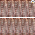10 Pack Brown Backdrop Curtain 3.2ft x 8.2ft Metallic Tinsel Foil Fringe Curtains Photo Booth Background for Birthday Party Decoration Baby Shower Engagement Wedding Christmas Decoration (Brown)