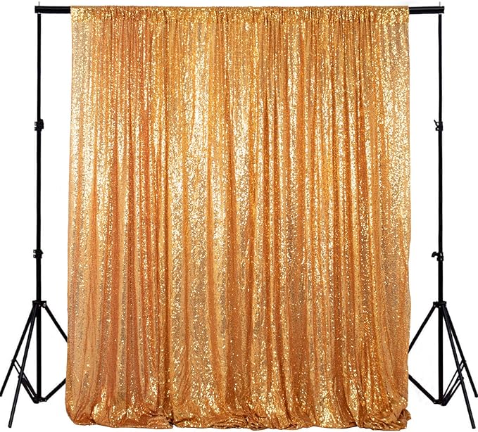 ShiDianYi 4FTX6FT-Gold-SEQUIN Photo Backdrop,Party/Prom Photography Background,Wedding Photo Booth (Gold)