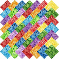 8"x 8" 50 PCS 100% Cotton Floral Fabric Squares Bundles Quilting Supplies for Sewing DIY & Quilt Beginners— Paisley
