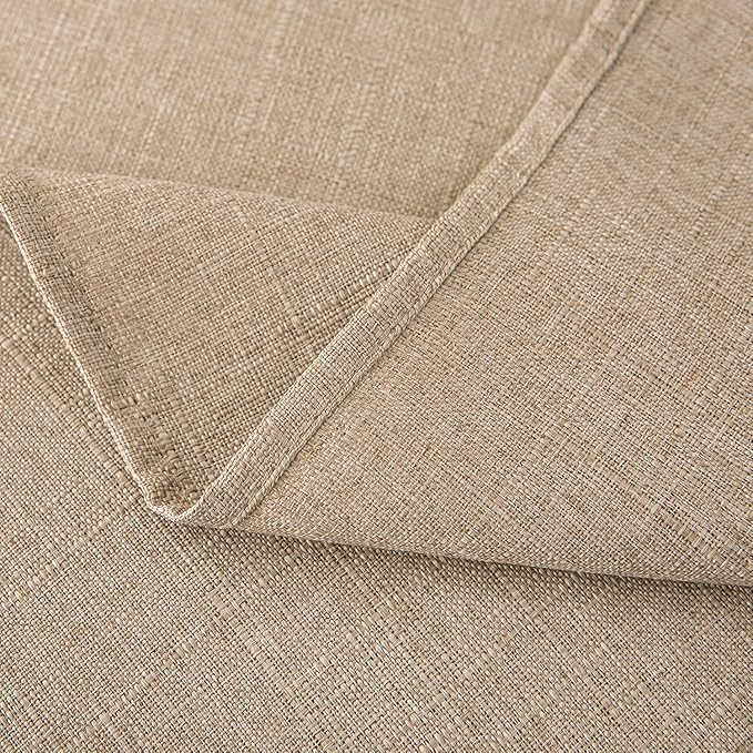 NLMUVW Linen Tablecloth Rectangle 90 Inch Burlap Rustic Textured Table Cloth Water Resistant Farmhouse Table Cover for Kitchen Dining Coffee, 54 x 90 Inch