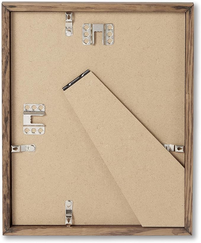 Opposite Wall - 5x7 in - Dark Solid Oak Wood Picture Frames with Mat - Wall Hanging & Tabletop Photo Frame - Pictures Display 4x6 with Mat, 5x7 without - Office, Gallery & Home Decor