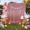 10x10 ft Rose Gold Sequin Backdrop Curtain Panels for Parties, Wrinkle Free Glitter Photo Backdrop Drapes 2 Panels 5x10FT Shimmer Back Drop Cloth for Wedding Birthday Christmas Photography Background