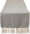 DII Woven Basic Tabletop Collection, Chevron Table Runner, 15x108, Black