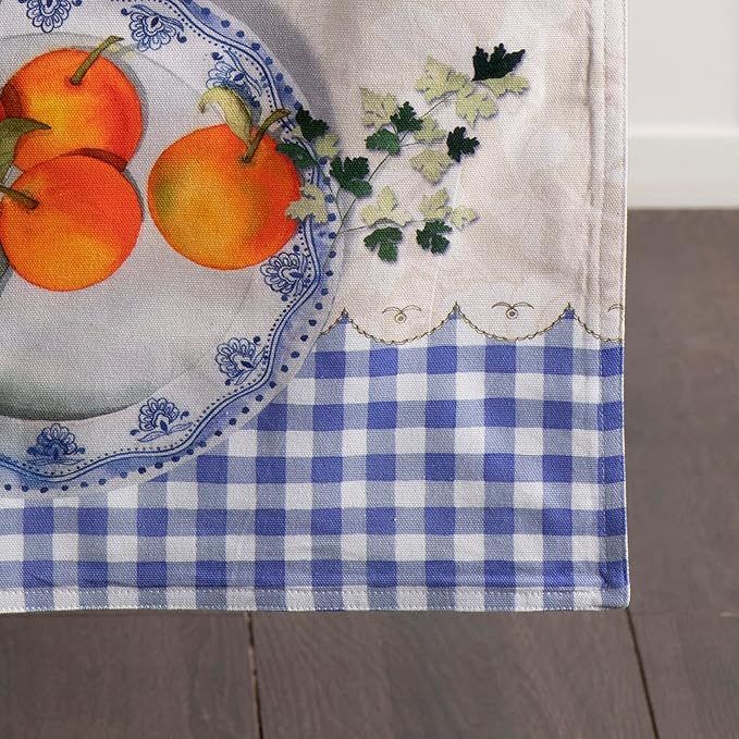Maison d' Hermine Table runner 100% Cotton Double Layer Table Runners 108 inches long Decorative for Home Kitchen Dining Party Baby Shower Wedding Bridal Shower Spring Summer (Gourmand, 14.50" x 108")