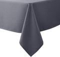 Biscaynebay Textured Fabric Tablecloths 52x70 Inches Rectangular, Dark Grey Water Resistant Tablecloths for Dining, Kitchen, Wedding and Parties etc. Machine Washable