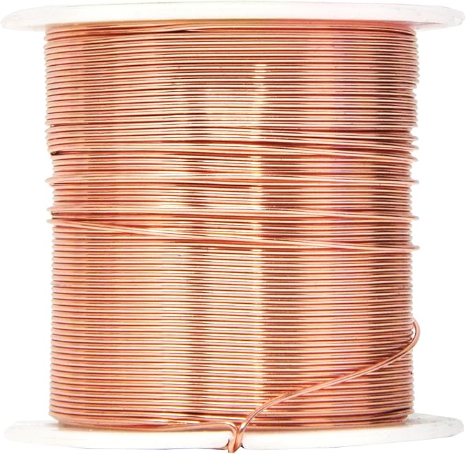 Mandala Crafts 22 Gauge Anodized Aluminum Craft Wire for Jewelry Making - 450 FT Colored Flexible Silver Copper True Blue Brown Red Kelly Green Wire - Bendable for Bonsai Armature Crafting Sculpting
