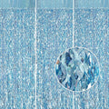 3 Pack 3.3 ft x 6.6 ft Tinsel Foil Fringe Curtain Blue - Foil Fringe Backdrop Wall Curtains for Baby Shower,Mermaid,Under The Sea,Ocean,Frozen Party Decorations