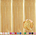 Gold Backdrop Curtain for Parties - 3 Pieces Glitter Sequin Background Backdrops 2x8ft Birthday Baby Shower Decorations