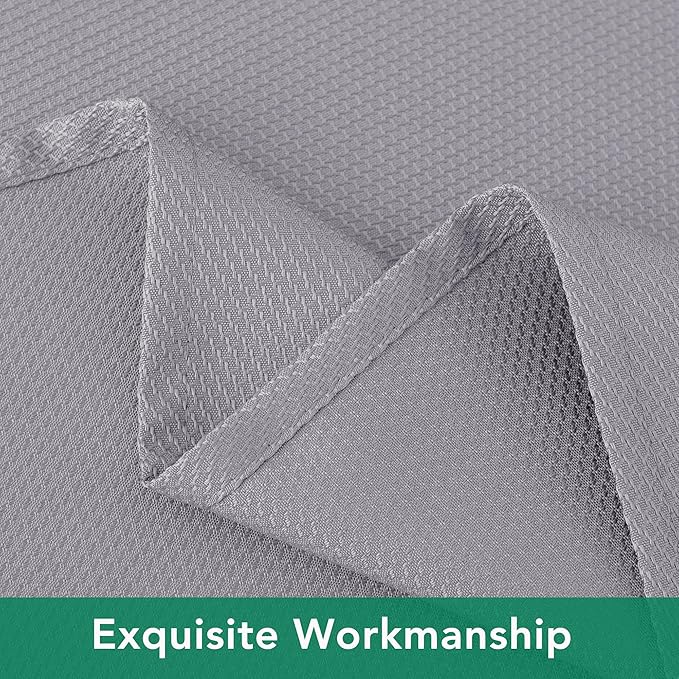 Biscaynebay Textured Fabric Tablecloths 70x108 Inches Rectangular, Silver Grey Water Resistant Spill Proof Tablecloths for Dining, Kitchen, Wedding and Parties, Machine Washable