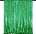 QueenDream Green Sequin Backdrop Curtain Party Backdrop Curtain 8ft x 8ft for Glitter Birthday Wedding Curtains