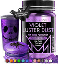 MONÉGASQUE Purple Edible Glitter for Drinks 15g – Violet Edible Glitter for Cakes & Cocktails – Purple Luster Dust for Cocktails – Violet Food Coloring for Cupcakes & Halloween Cake Decorations Spray