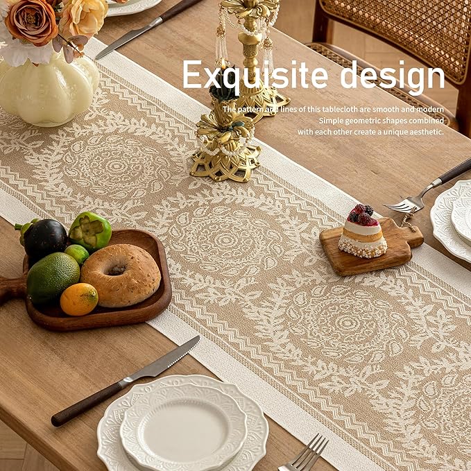 Table Runners 138 Inches,Waterproof Boho Table Runner with Tassel Fringe,Table Runner for Party Coffee Table