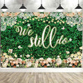 We Still Do Backdrop Green Leaves Lace Wedding Anniversary Photography Background Engagement Vow Renewal Bachelorette Party Decoration Banner Photo Booth Studio Props 9x6ft FU064YL