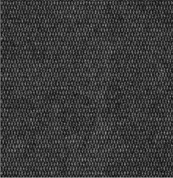 Ottomanson Commercial Scrape Rib Entry Mat – Heavy Duty Ribbed Floor Mat for High Traffic – Non Slip Rubber Back, Waterproof – Indoor Outdoor Use for Offices, Schools, Lobbies, 2' x 23', Black
