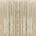 2Pack Champagne Gold Foil Fringe Backdrop Curtains, Tinsel Door Streamers, Fringe Backdrop for Graduation New Years Eve, Graduation, Birthday, Wedding, Baby Shower, Gender Reveal, Disco Party Decors