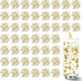 100 PCS Artificial Floating Beads for Centerpieces Vases, Gold 8+3mm String Beads for Wedding Party Faux Pearl String for Decorating, String Pearls for Crafts Vase Filler