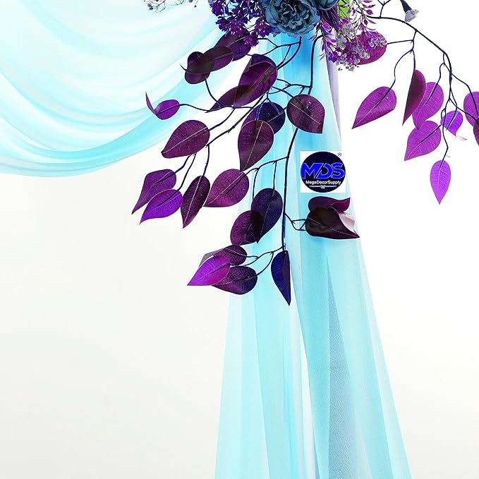 MDS Halloween Chiffon Draping Fabric - 1 Panel, 30" Wide x 30ft Long - Sheer Spooky Arbor & Canopy Drapery for Haunted House Backdrops, Party Ceilings, DIY Costumes & Themed Events - Teal