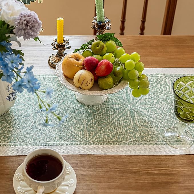 Table Runners 119 Inches,Waterproof Boho Table Runner with Tassel Fringe,Table Runner for Party Coffee Table
