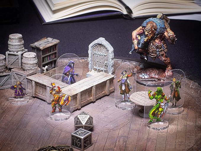 Arcknight Flat Plastic Miniatures: Mankind; 62 Unique Human-Themed Minis for DND 5e and Pathfinder; Affordable, Skinny Figurines for Dungeons and Dragons and Other Tabletop RPG Games