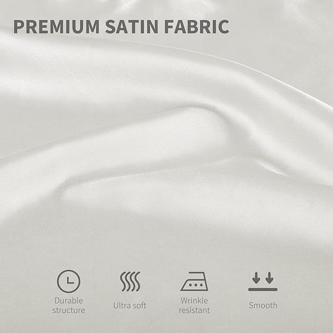 Aneco 16 Pack Square Satin Napkin Bright Silk Table Napkin Soft Smooth Fabric Table Napkin for Wedding Banquet Party Decoration, Grey, 20 x 20 Inch