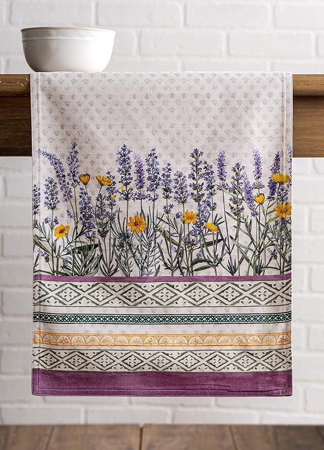 Maison d' Hermine Table Runner 100% Cotton Double Layer Table Runners 72 inches Long Decorative for Home Kitchen Dining Party Wedding Bridal Shower Spring Summer (Fanny Lavender, 14.50" x 72")