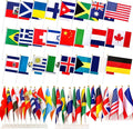 200 Countries International Stick Flags of the World Small Mini Hand Held Flags for Olympics,International Festival,8.2 x 5.5 Inch