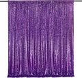 Purple Sequin Backdrop 8ft x 8ft Glitter Party Backdrop Curtains Glitter Background for Baby Shower Wedding Decorations