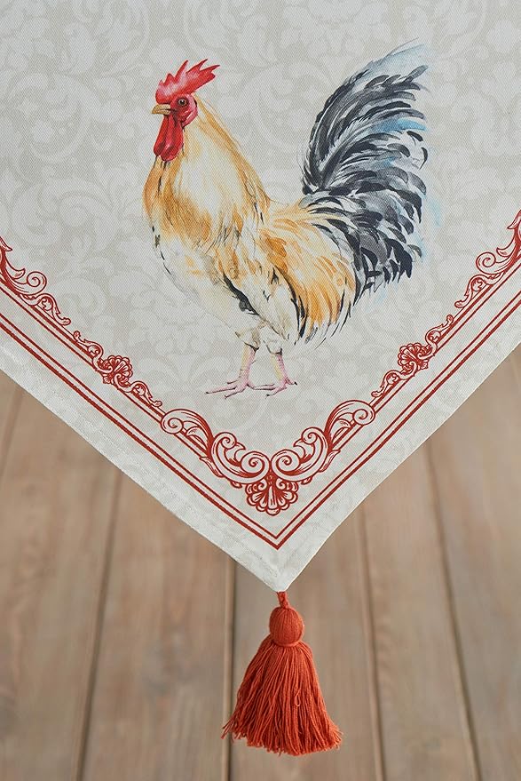 Maison d' Hermine Table runner 100% Cotton Double Layer Table Runners 108 inches long Decorative for Home Kitchen Dining Party Baby Shower Wedding Bridal Shower Spring Summer (Campagne, 14.50" x 108")