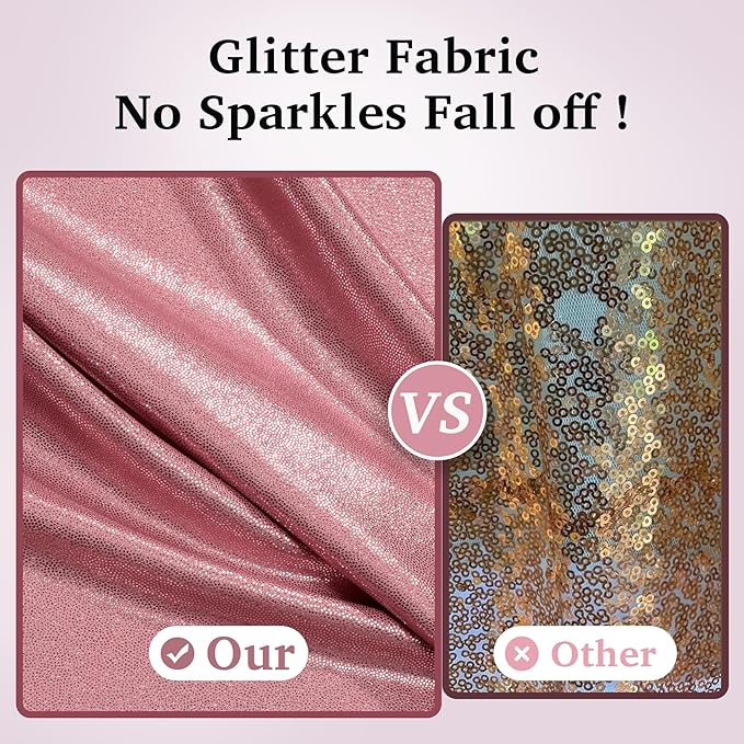 30ftx10ft Rose Gold Sequin Backdrop Curtain Panels for Parties, Wrinkle Free Glitter Photo Backdrop Drapes 6 Panels 5x10FT Shimmer Back Drop Cloth for Wedding Birthday Christmas Photography Background
