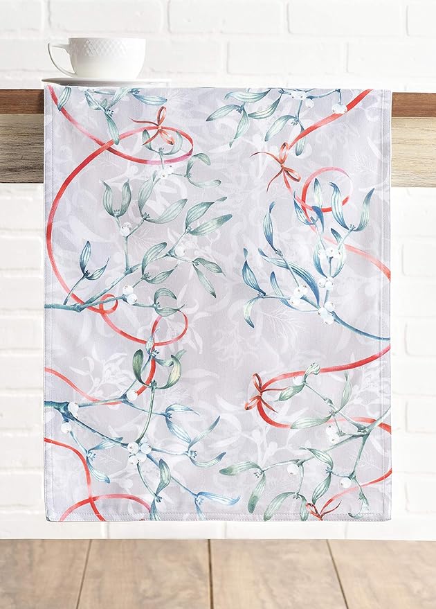 Maison d' Hermine Table Runner 100% Cotton Double Layer Table Runners 108 inches Long for Thanksgiving Christmas Decorations Home Kitchen Dining Party Wedding (Enora, 14.5" x 108")