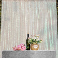 JYFLZQ White Iridescent Sequin Backdrop Curtains 10ft x 10ft 1 Panel Glitter Photo Booth Backdrops Sparkly Photography Background Drapes for Parties Wedding Bridal Showers…