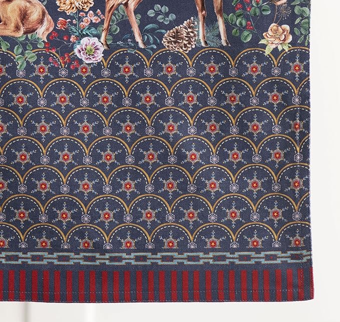 Maison d' Hermine Table Runner 100% Cotton Double Layer Table Runners 72 inches Long for Thanksgiving Christmas Decorations Home Kitchen Dining Party Wedding (Christmas Joy, 14.5" x 72")
