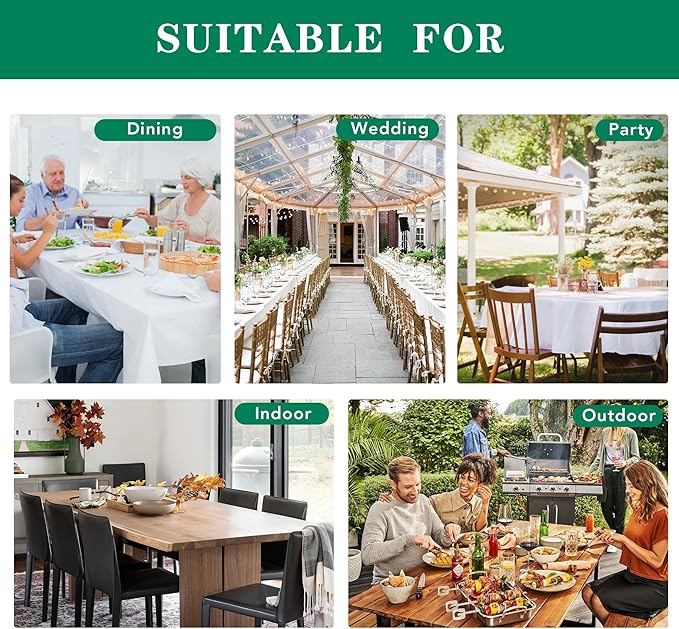 Biscaynebay Textured Fabric Tablecloths 60x108 Inches Rectangular, Navy Water Resistant Tablecloths for Dining, Kitchen, Wedding and Parties etc. Machine Washable