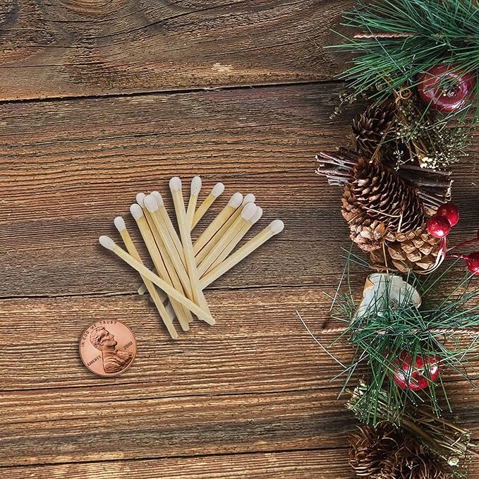 2" Classic White Tip Safety Matches | 300+ Bulk Artisan Matchsticks with Bumble Striker Stickers by Thankful Greetings | Decorative Candle Accessories | Unique & Fun for Home Decor, Gifts, & Events