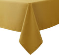 Biscaynebay Textured Fabric Rectangle Christmas Tablecloths 70x108 Inch, Gold Water Resistant Tablecloths for Dining, Kitchen, Wedding, Parties etc. Machine Washable
