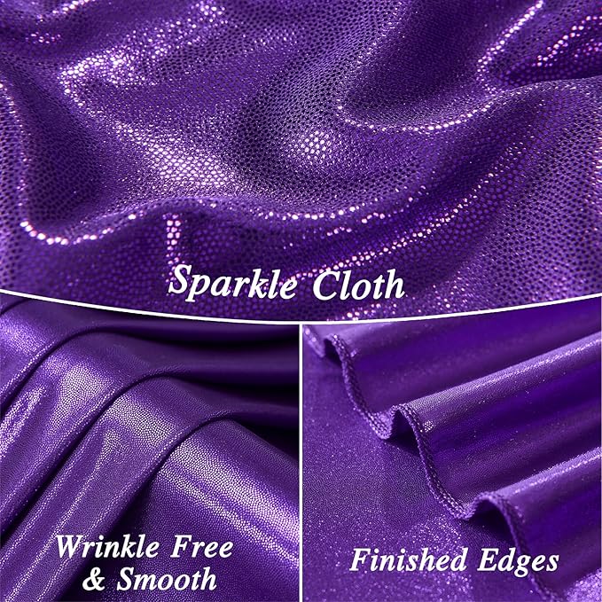 20ftx10ft Purple Sequin Backdrop Curtain Panels for Parties, 4 Panels Wrinkle Free Glitter Photo Backdrop Drapes Shimmer Back Drop Cloth for Wedding Birthday Christmas Photography Background
