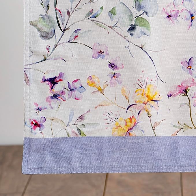 Maison d' Hermine Table Runner 100% Cotton Double Layer Table Runners 72 inches Long Decorative for Home Kitchen Dining Party Wedding Bridal Shower Spring Summer (Summer Floral, 14.50" x 72")