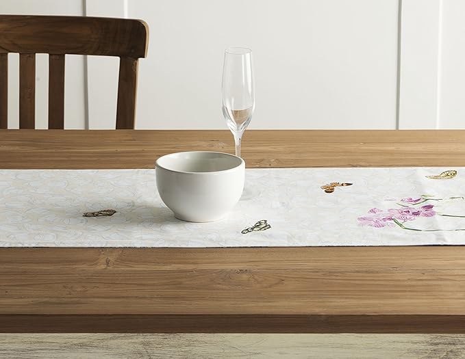 Maison d' Hermine Table Runner 100% Cotton Double Layer Table Runners 108 inches Long Decorative for Home Kitchen Dining Party Baby Shower Wedding Bridal Shower Spring Summer (Canton, 14.50" x 108")