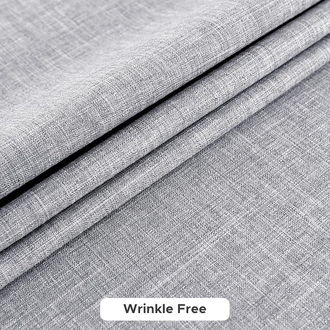 Fitable Faux Linen Tablecloths for Rectangle Tables: Water & Stain Resistant Farmhouse Table Cloth, Washable Burlap Textured Table Covers for Kitchen Dining Party(2 Pack, 60x102 Inch, Light Grey)