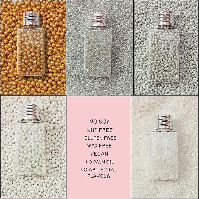 Confect Sprinkles -Metal Mania Disco Ball Sprinkle Mix – 5-Pack Assorted Edible Sprinkles with Bronze, White & Gunmetal + Sparkling White & Silver Sugar – Cake, Cupcake & Cookie Decorating – Vegan, Gluten-Free, Nut-Free, Soy-Free, Dairy-Free, Palm Oil-...