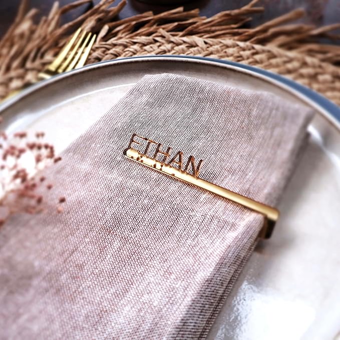 Napkin Name Tags, Personalized Napkin Rings, Wedding Name Cards, Wooden Names, Birthday Acrylic Name Plate Tag