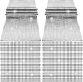 durony 2 Pack Disco Party Table Runner 11 x 108 Inch Mirror Silver Glitter Foil with Sparkle Sequin Table Runner for 70s Bachelorette Parties Disco Cowgirl Party Decorations