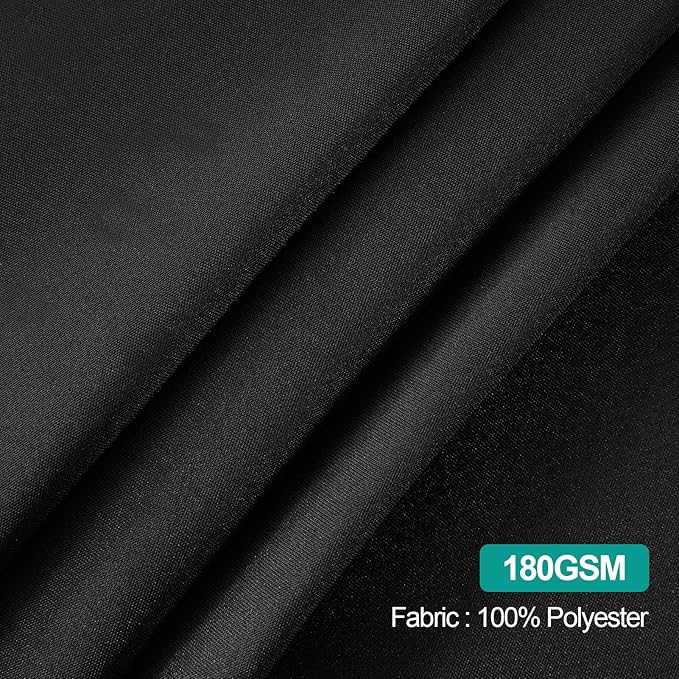 EMART Round Tablecloth Black (1 Pack) 120 inch Circular Polyester Table Cover for Wedding Decor, Birthday Party, Banquet and Formal Events